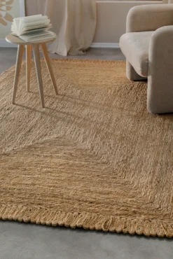 "June" Jute - Teppich - natürlich, handgewebt, schwer