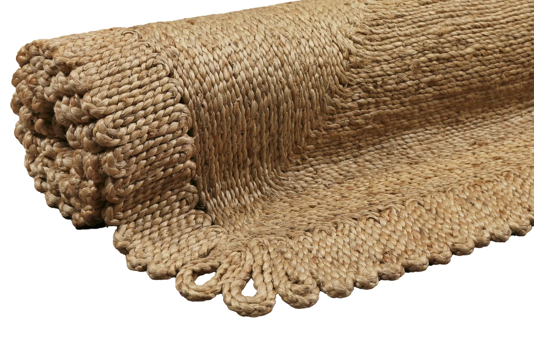 "June" Jute - Teppich - natürlich, handgewebt, schwer