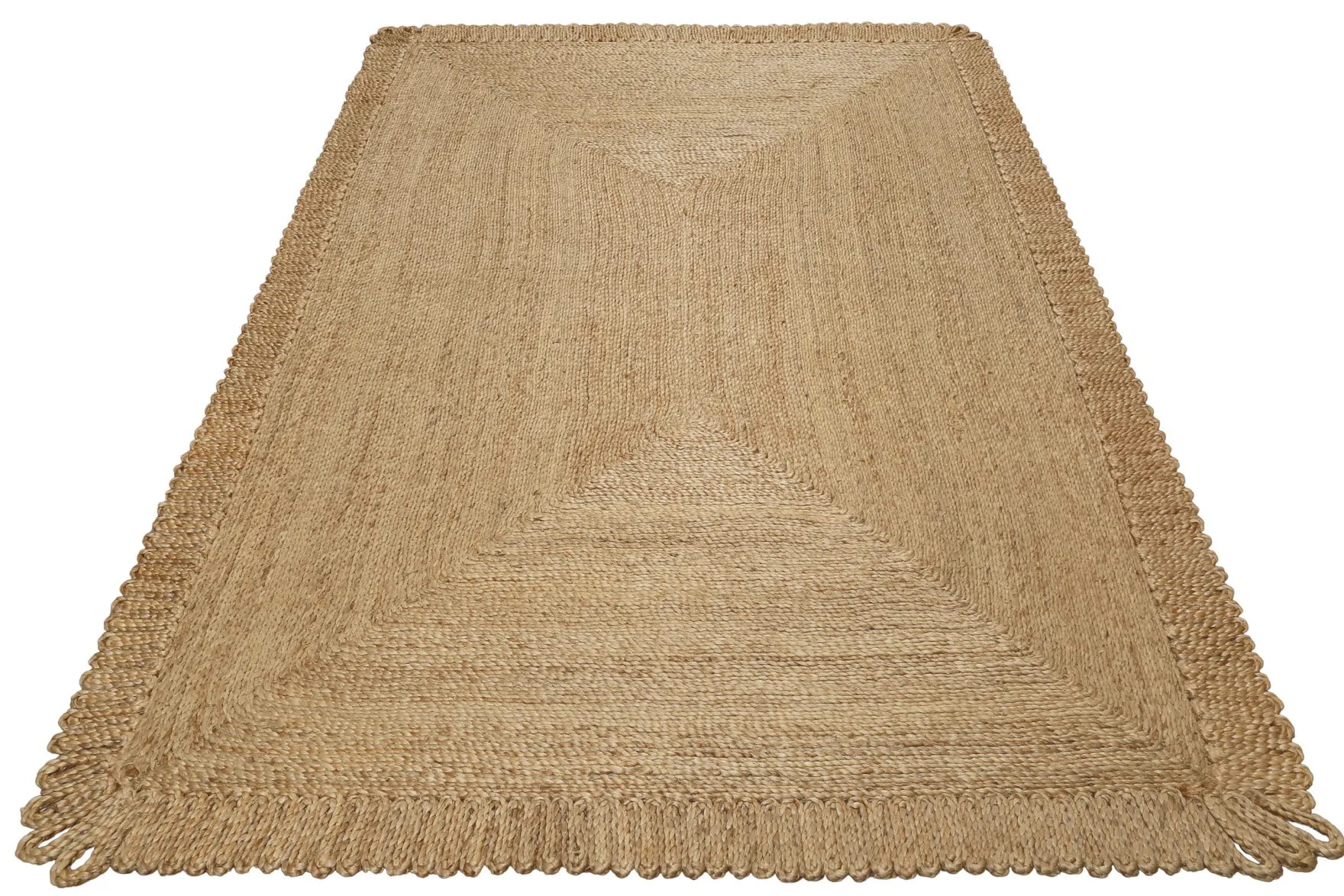 "June" Jute - Teppich - natürlich, handgewebt, schwer