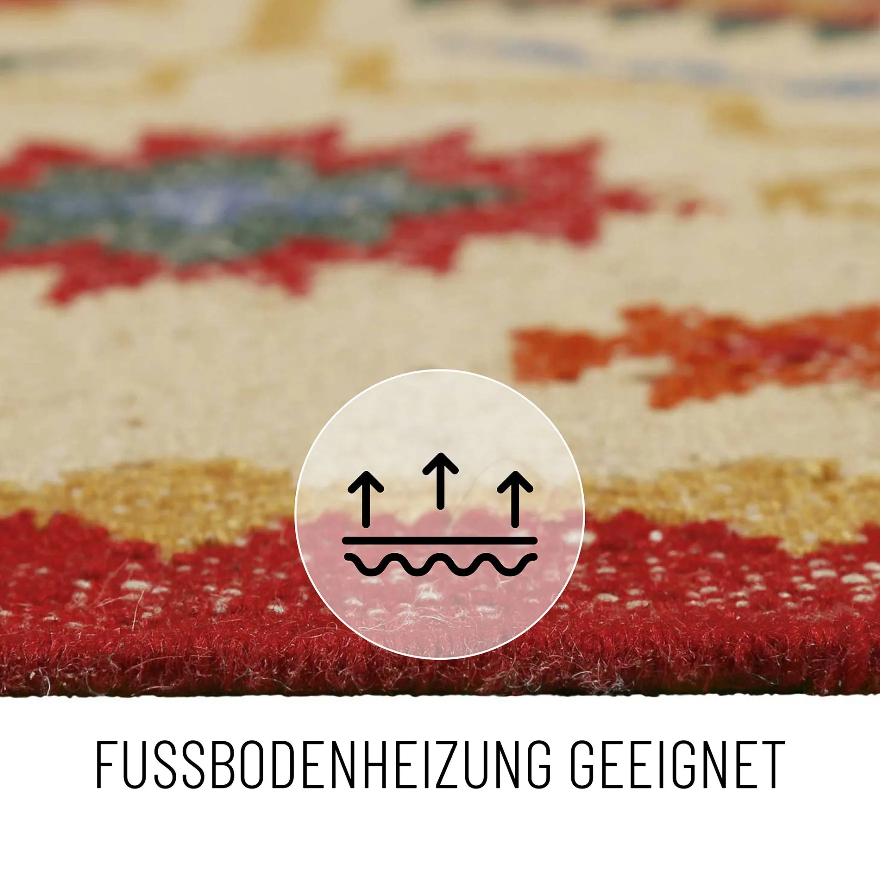 Kelim Teppich Beige aus Wolle "Valere" Green Looop