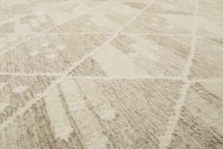 Kelim Teppich Beige Braun meliert aus Wolle