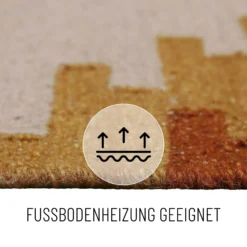 Kelim Teppich Beige Ocker aus Wolle "Belle" Green Looop