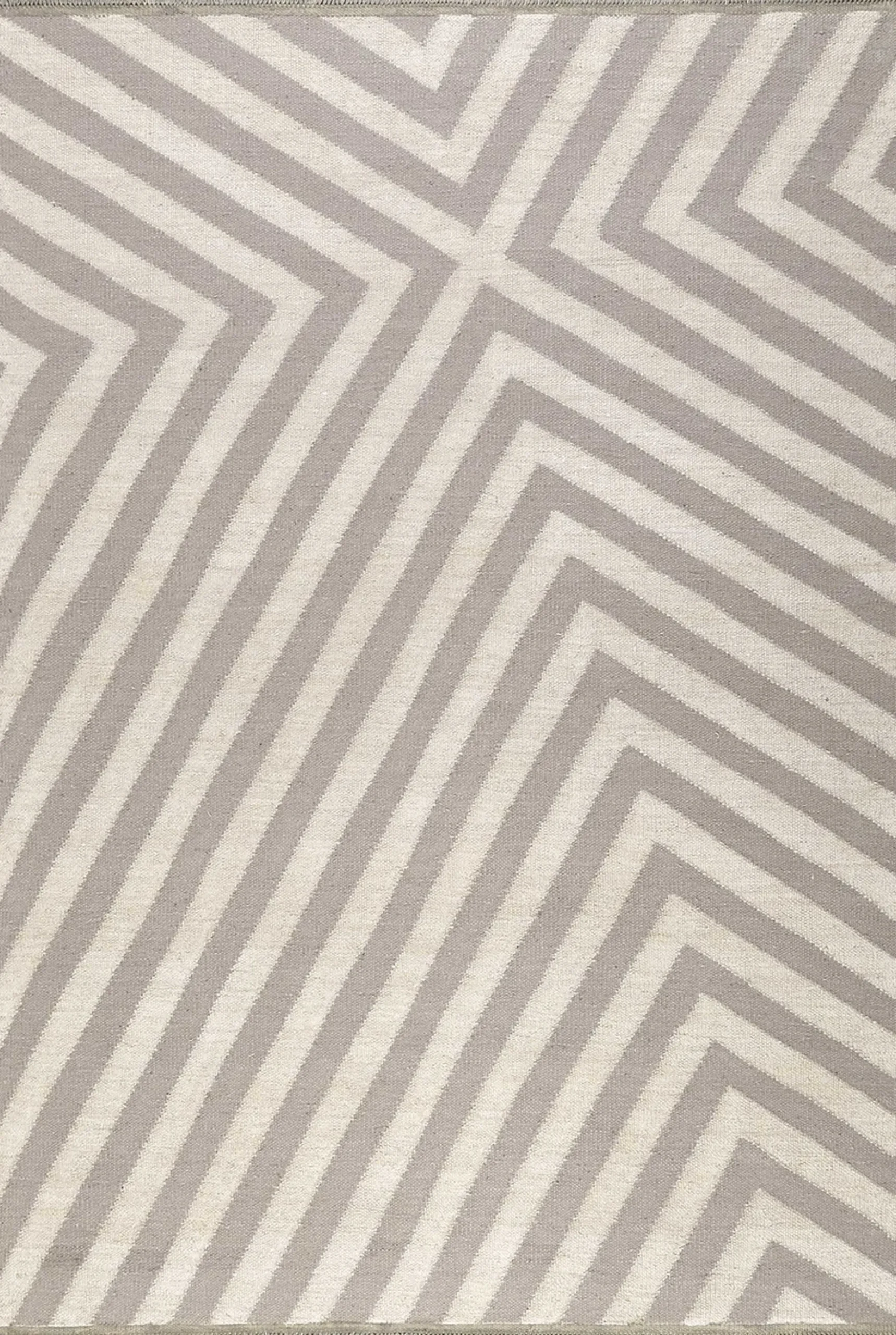 Kelim Teppich Beige Taupe aus Naturfasern "Edgy Corners" WECONhome