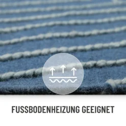 Kelim Teppich Blau "Ocean Lines" WECONhome