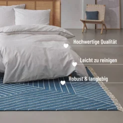 Kelim Teppich Blau 
