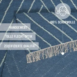 Kelim Teppich Blau 