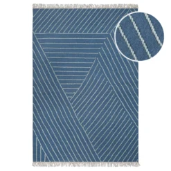 Kelim Teppich Blau 