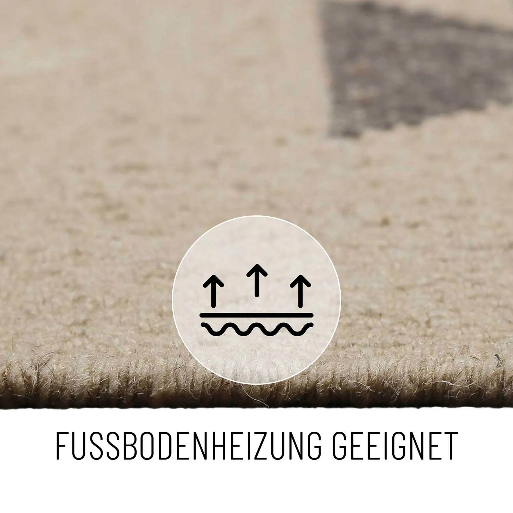 Kelim Teppich Creme Beige aus Wolle "Jong" Green Looop