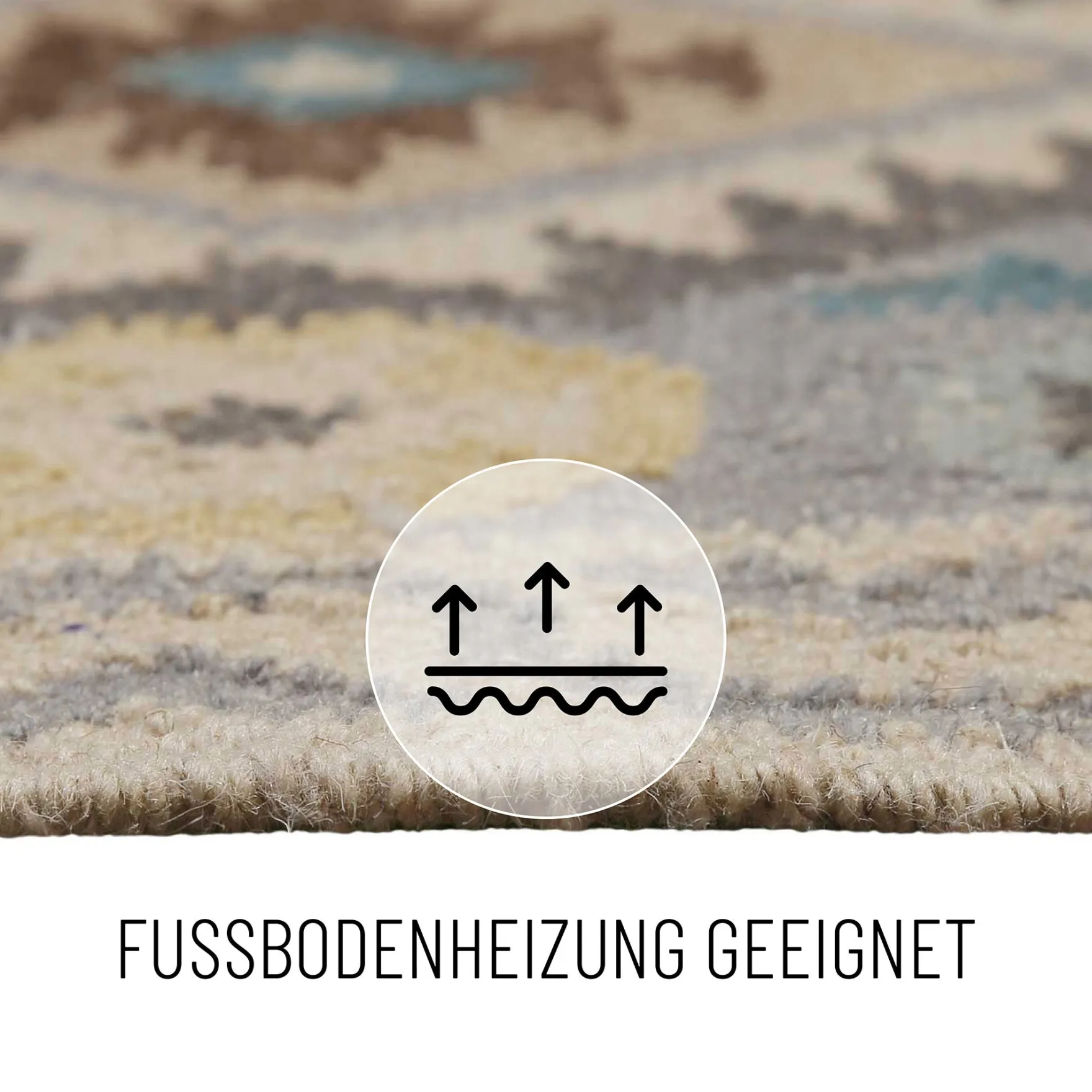 Kelim Teppich Hellblau aus Wolle "Migny" Green Looop