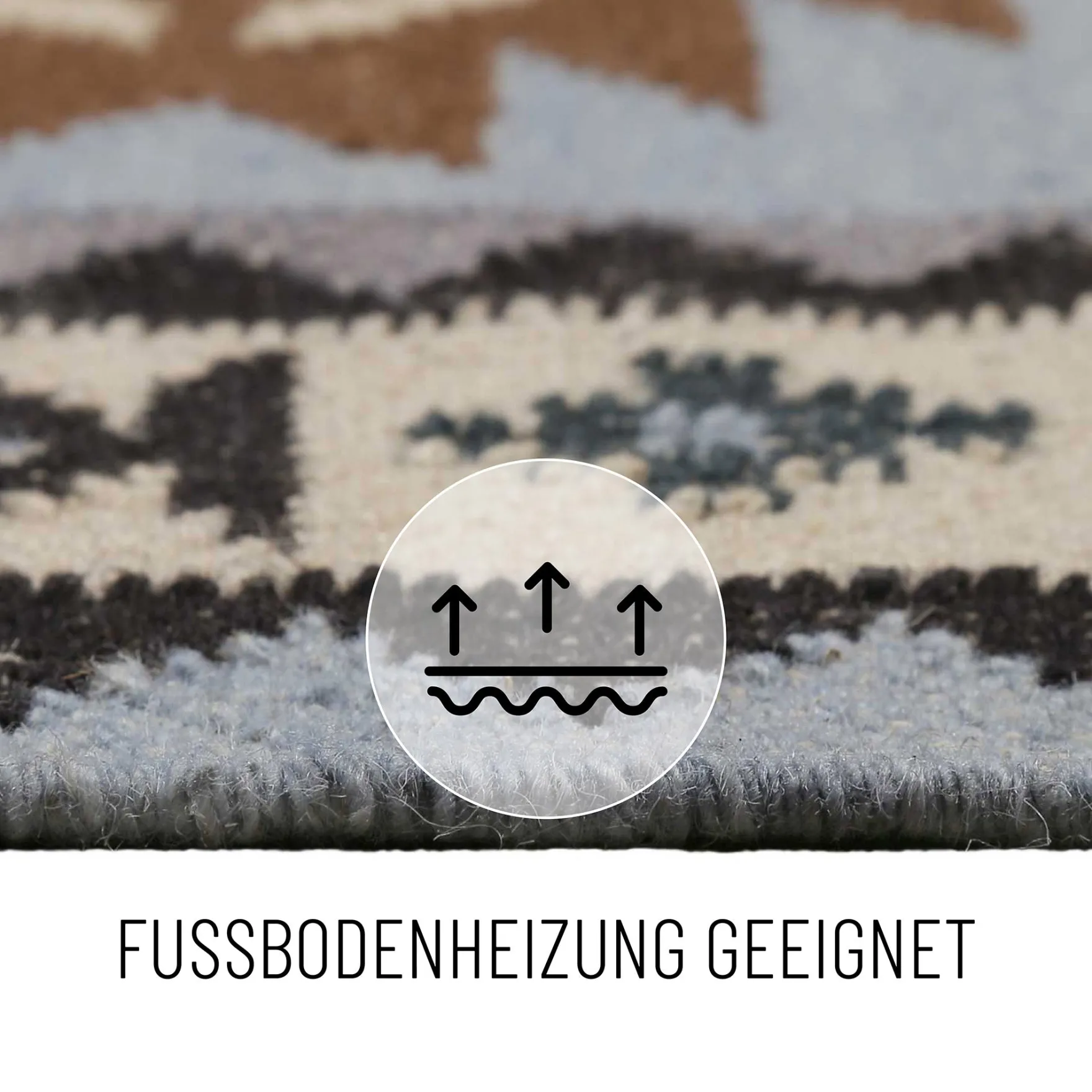 Kelim Teppich Hellblau aus Wolle "Blancard" Green Looop