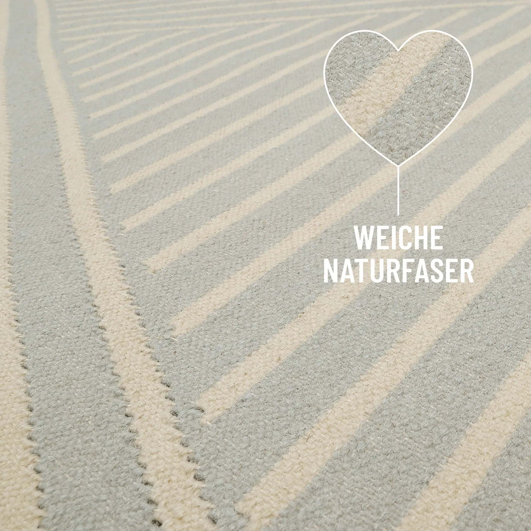 Kelim Teppich Pastell Grau "Modern Pop" WECONhome