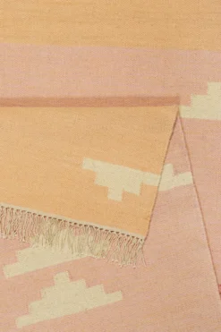 Kelim Teppich Rosa meliert aus Wolle