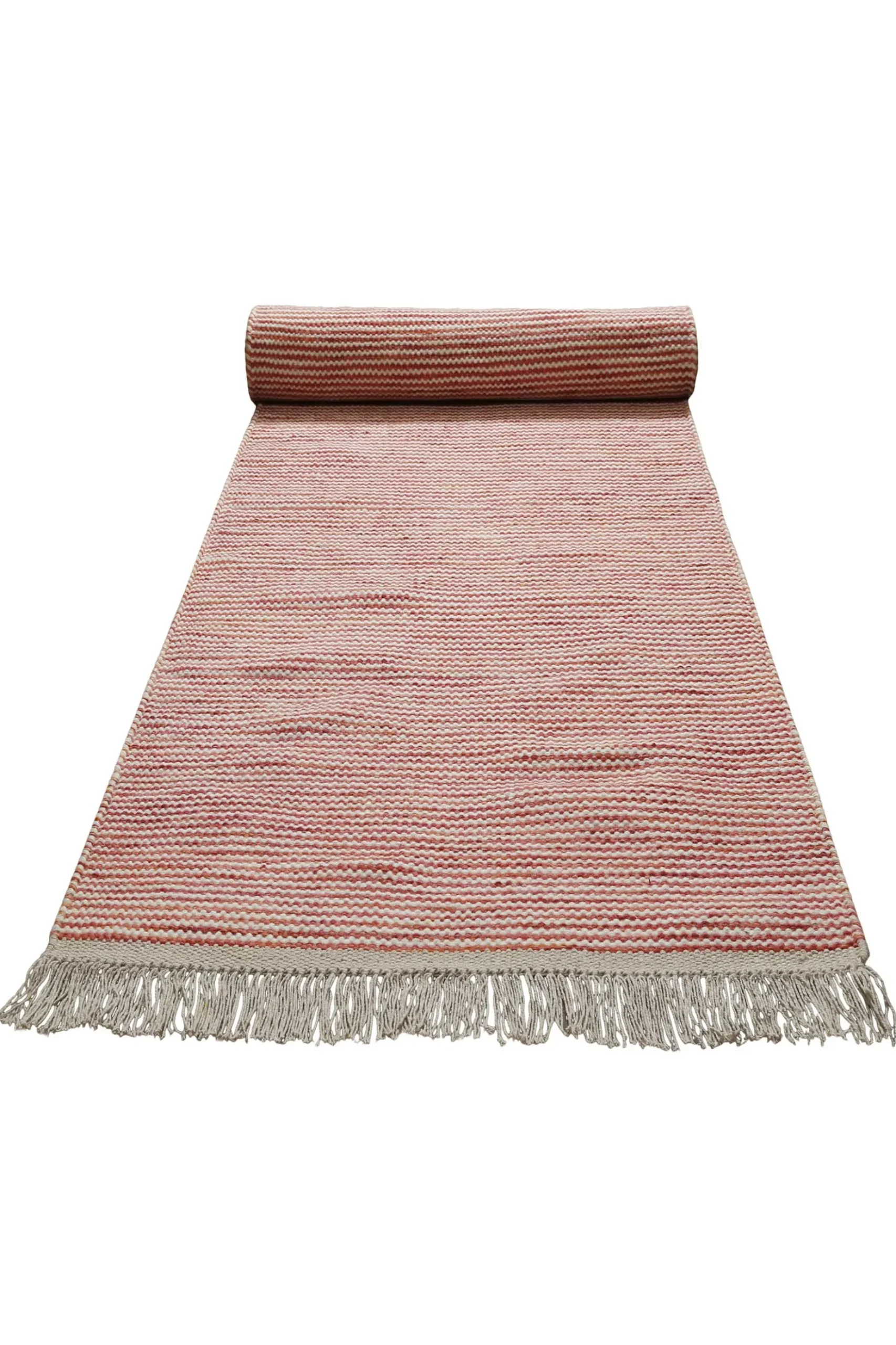 Kelim Teppich Rot Beige meliert aus Wolle "Amélie" Green Looop