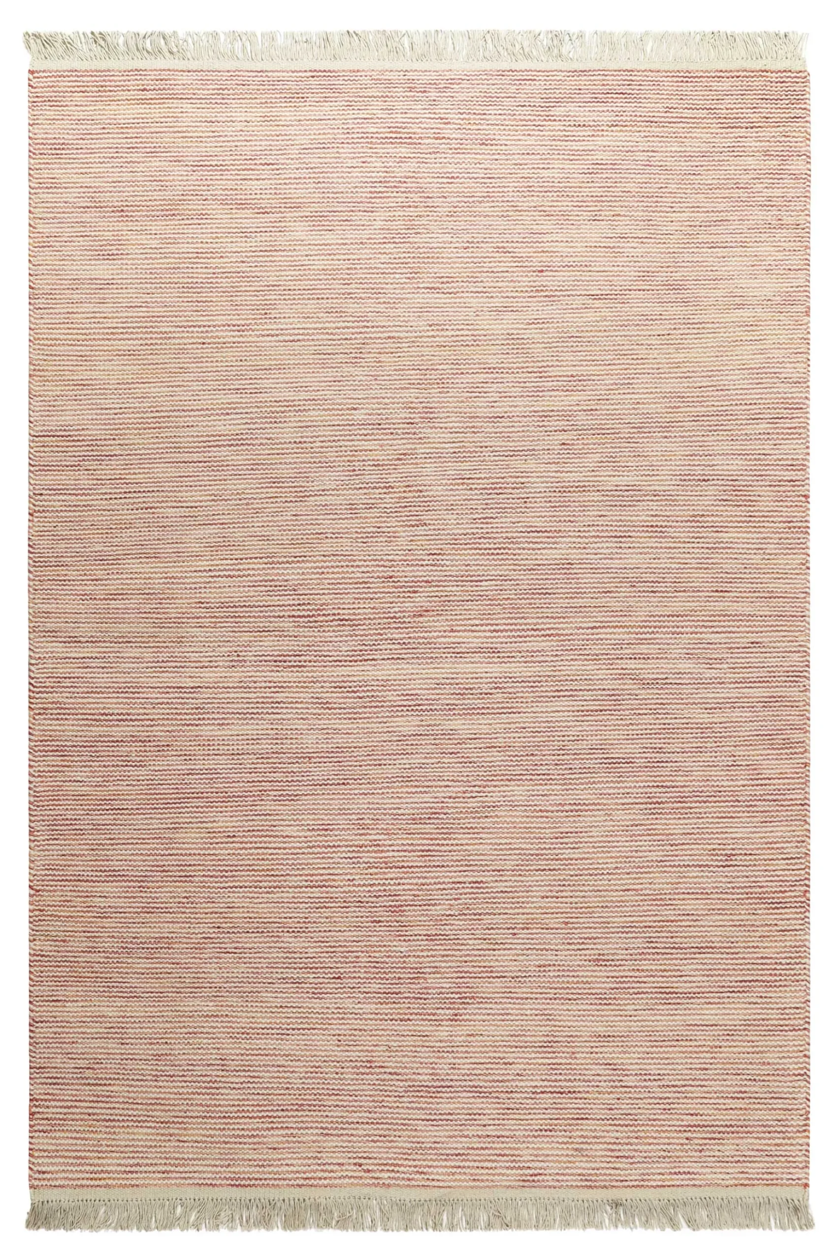 Kelim Teppich Rot Beige meliert aus Wolle "Amélie" Green Looop