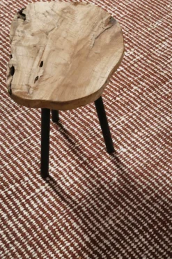 Kelim Teppich Rotbraun Beige aus Jute & Wolle