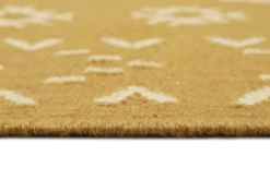 Kelim Teppich Senfgelb aus Wolle "Monaco" Green Looop