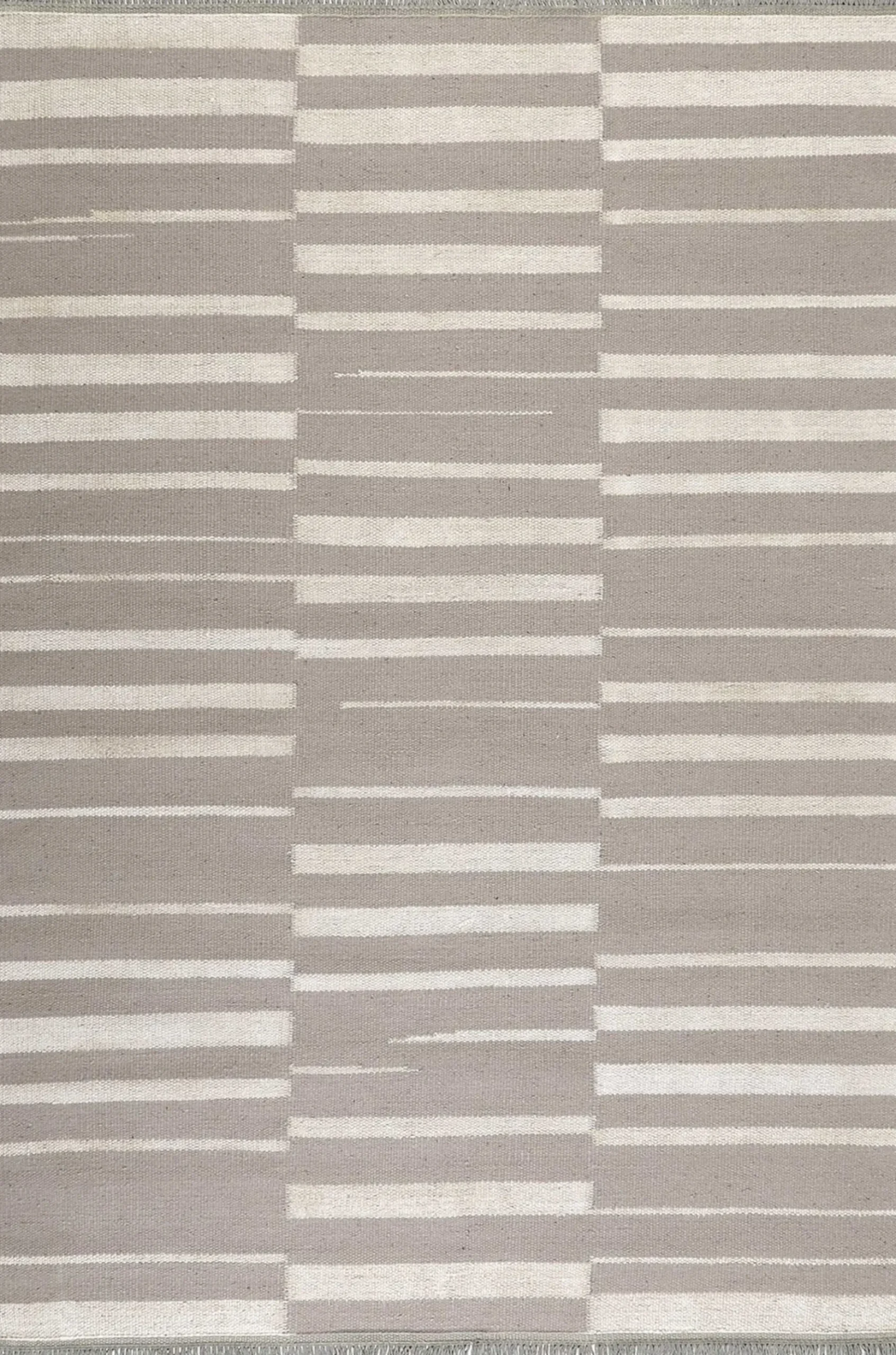 Kelim Teppich Taupe Beige aus Naturfasern "Skid Marks" WECONhome