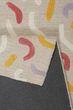 Kinderteppich aus Schurwolle Beige Multi