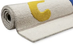Kinderteppich aus Schurwolle Beige Multi