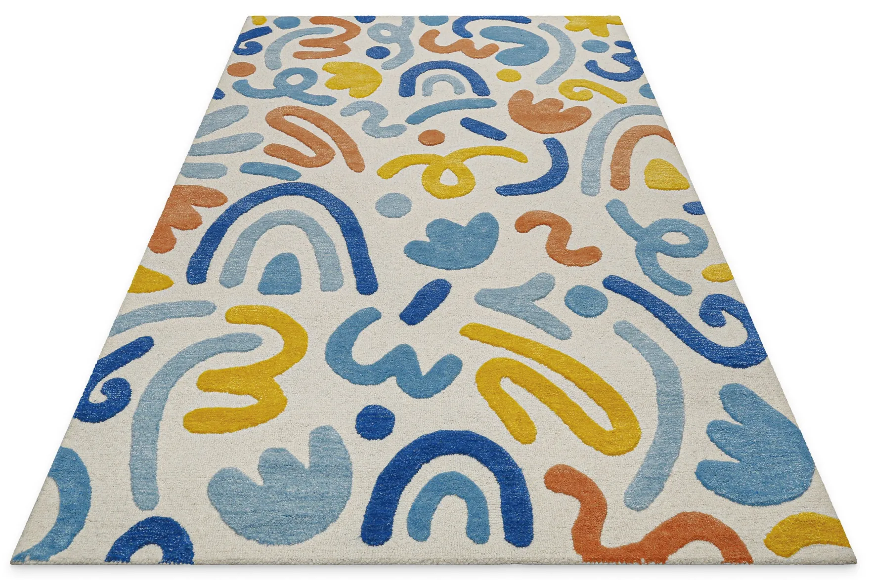 Kinderteppich aus Schurwolle Multi "Scribble" Smart Kids