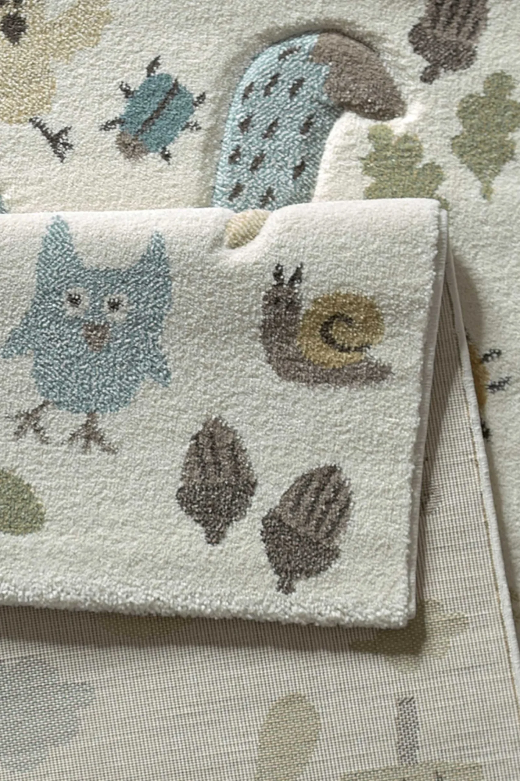 Kinderteppich beige blau "Forest" Sigikid