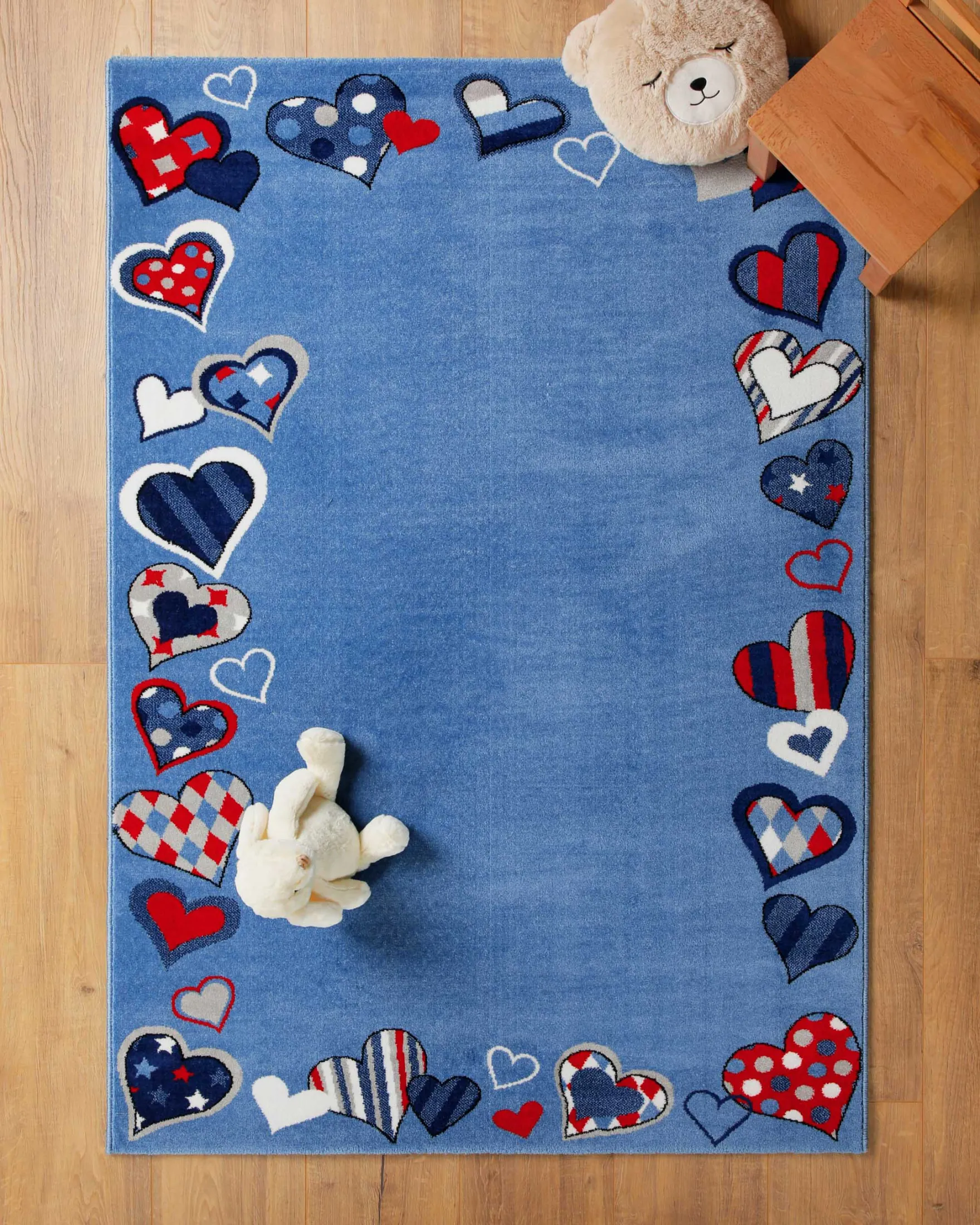 Kinderteppich Blau "Just Hearts" WECONhome