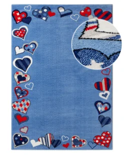 Kinderteppich Blau