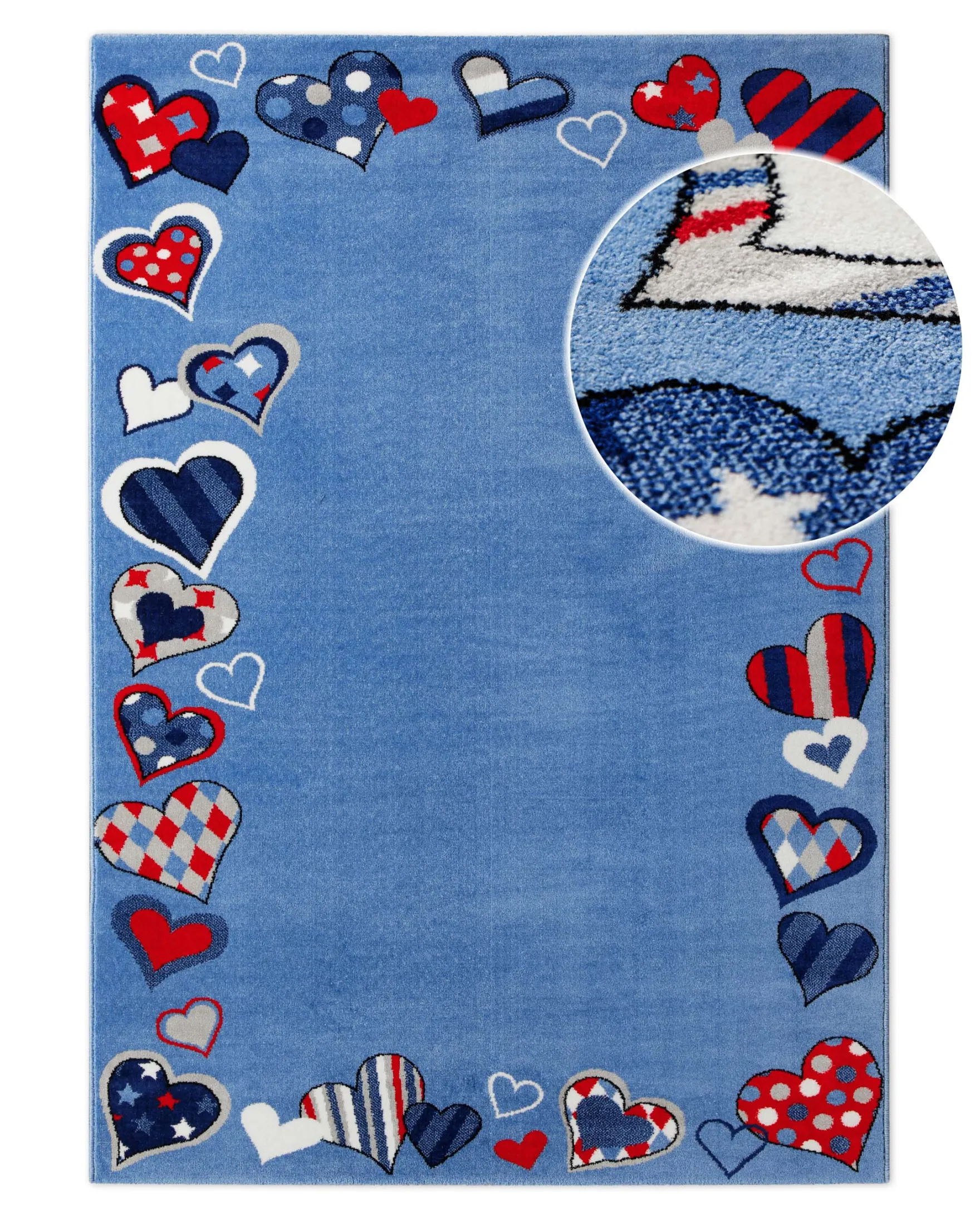 Kinderteppich Blau "Just Hearts" WECONhome