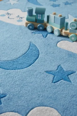 Kinderteppich Blau 