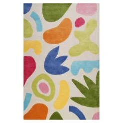 Kinderteppich Creme Bunt