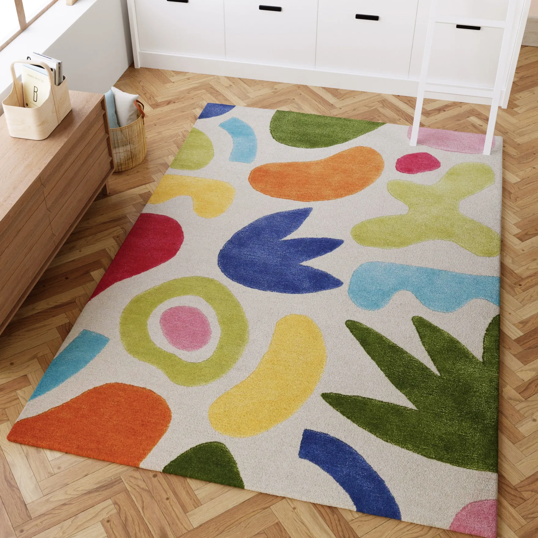 Kinderteppich Creme Bunt "Kimi" Smart Kids