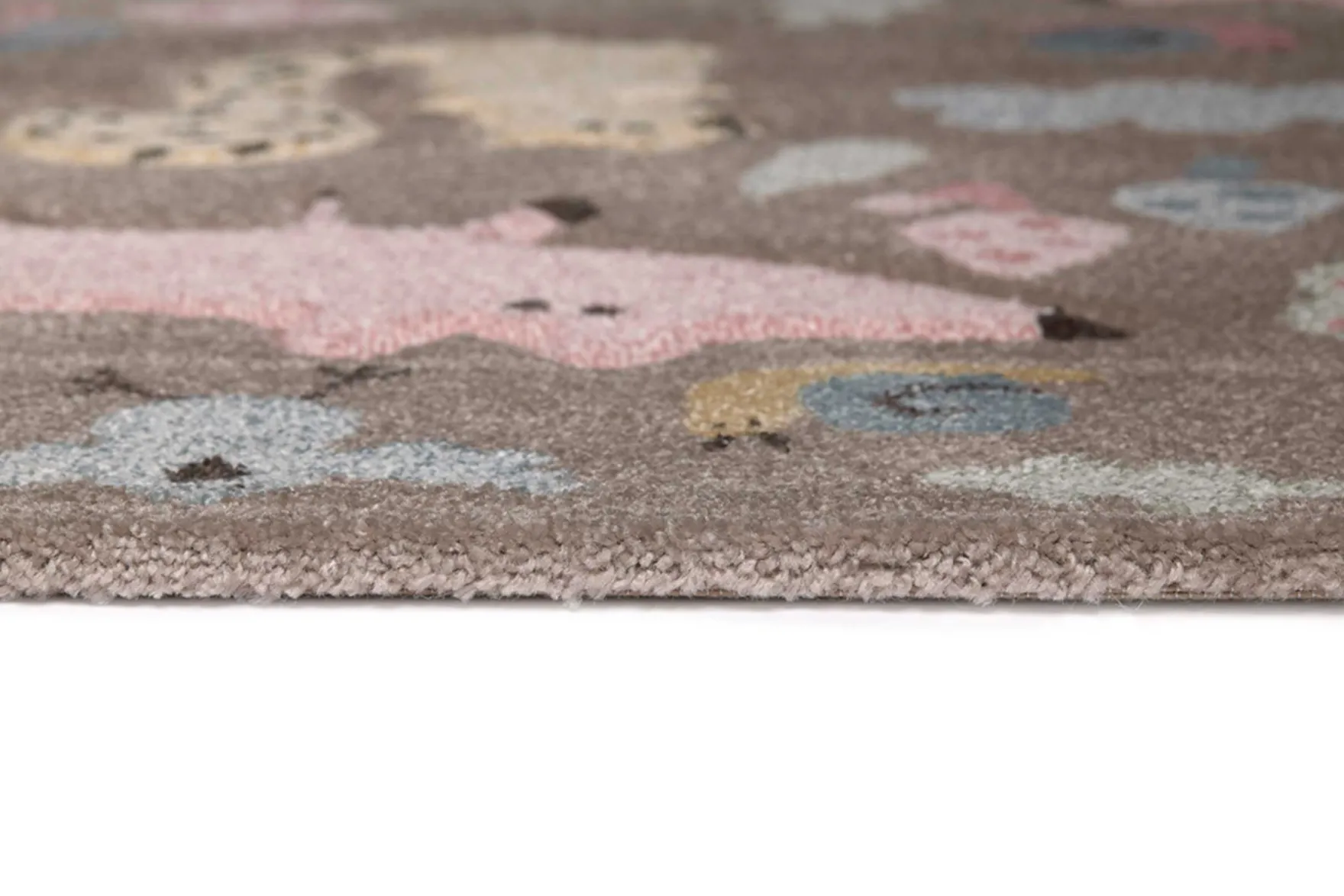 Kinderteppich dunkelbeige rosa blau "Forest" Sigikid