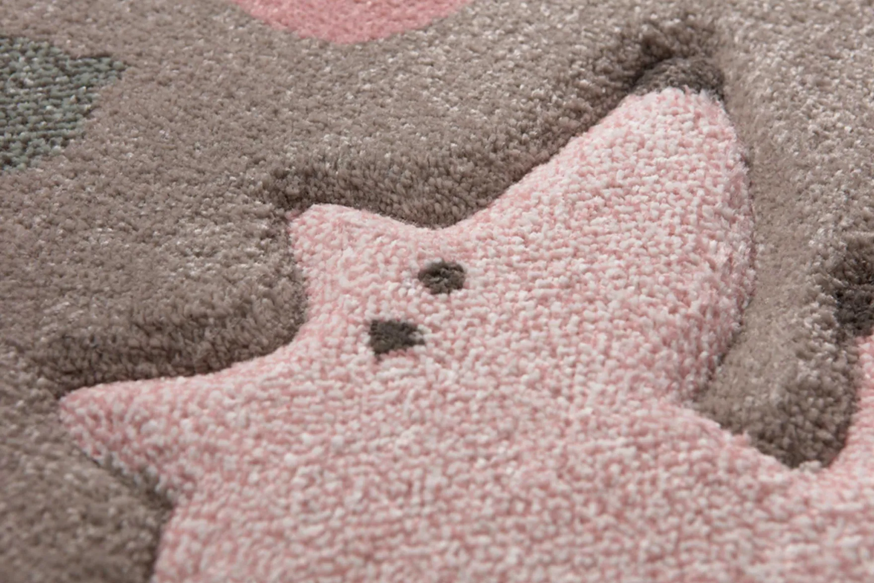 Kinderteppich dunkelbeige rosa blau "Forest" Sigikid