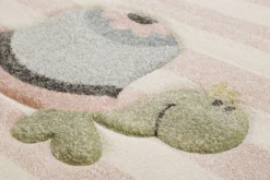 Kinderteppich rosa grau beige "Happy Friends" Sigikid
