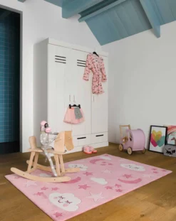 Kinderteppich Rosa