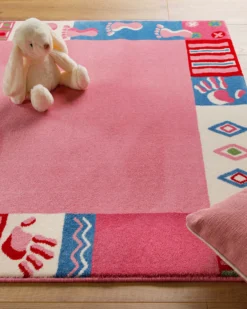 Kinderteppich Rosa Pink 