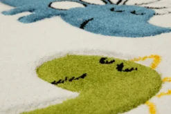Kinderteppich Rund Creme Weiß