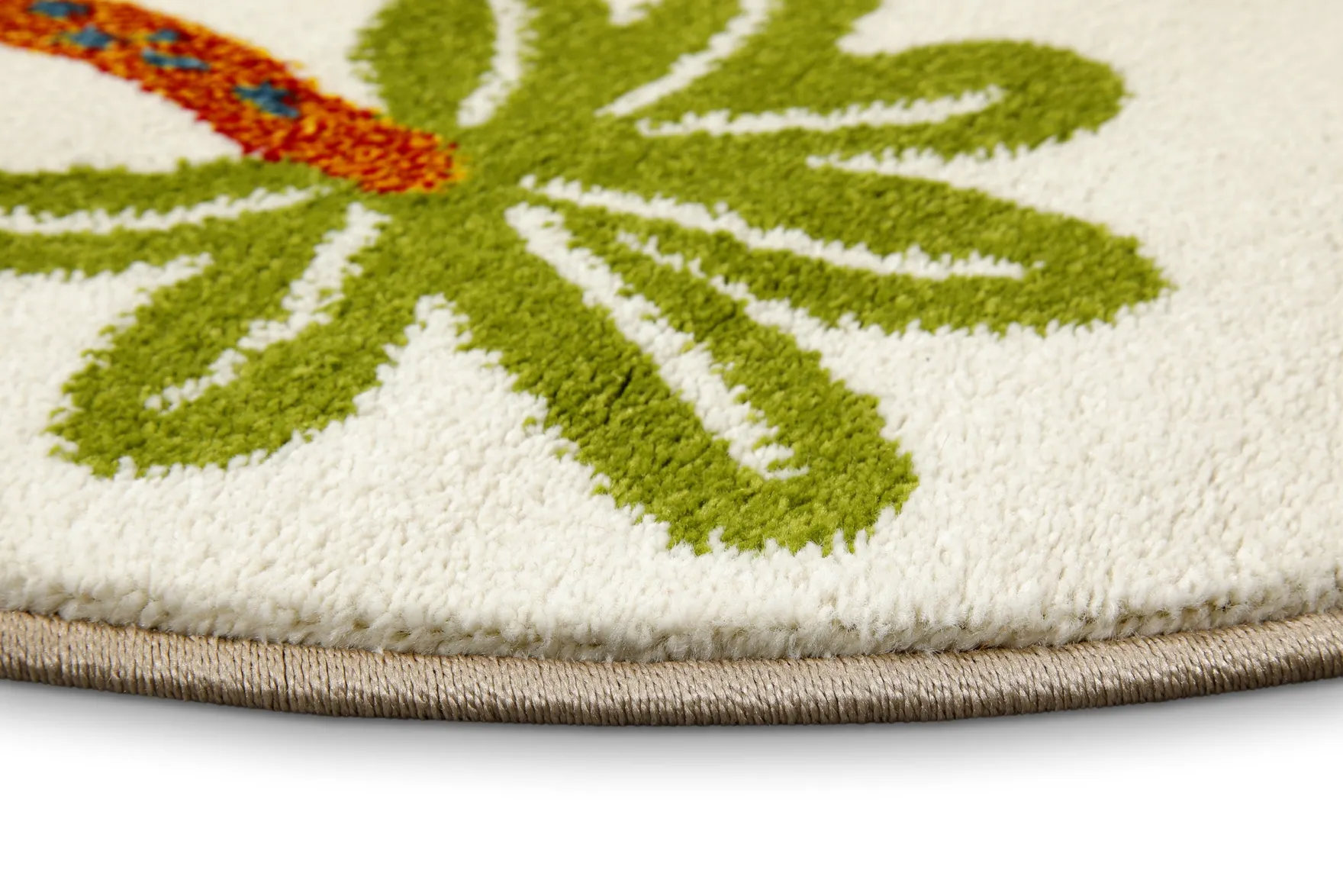 Kinderteppich Rund Creme Weiß "Dino & Friends" Smart Kids