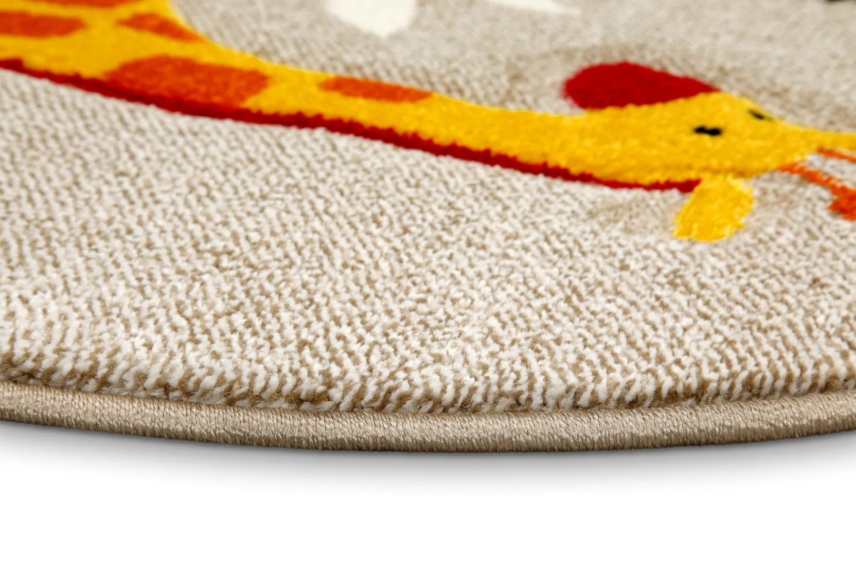 Kinderteppich Rund Sand Beige meliert "Benny & Friends" Smart Kids