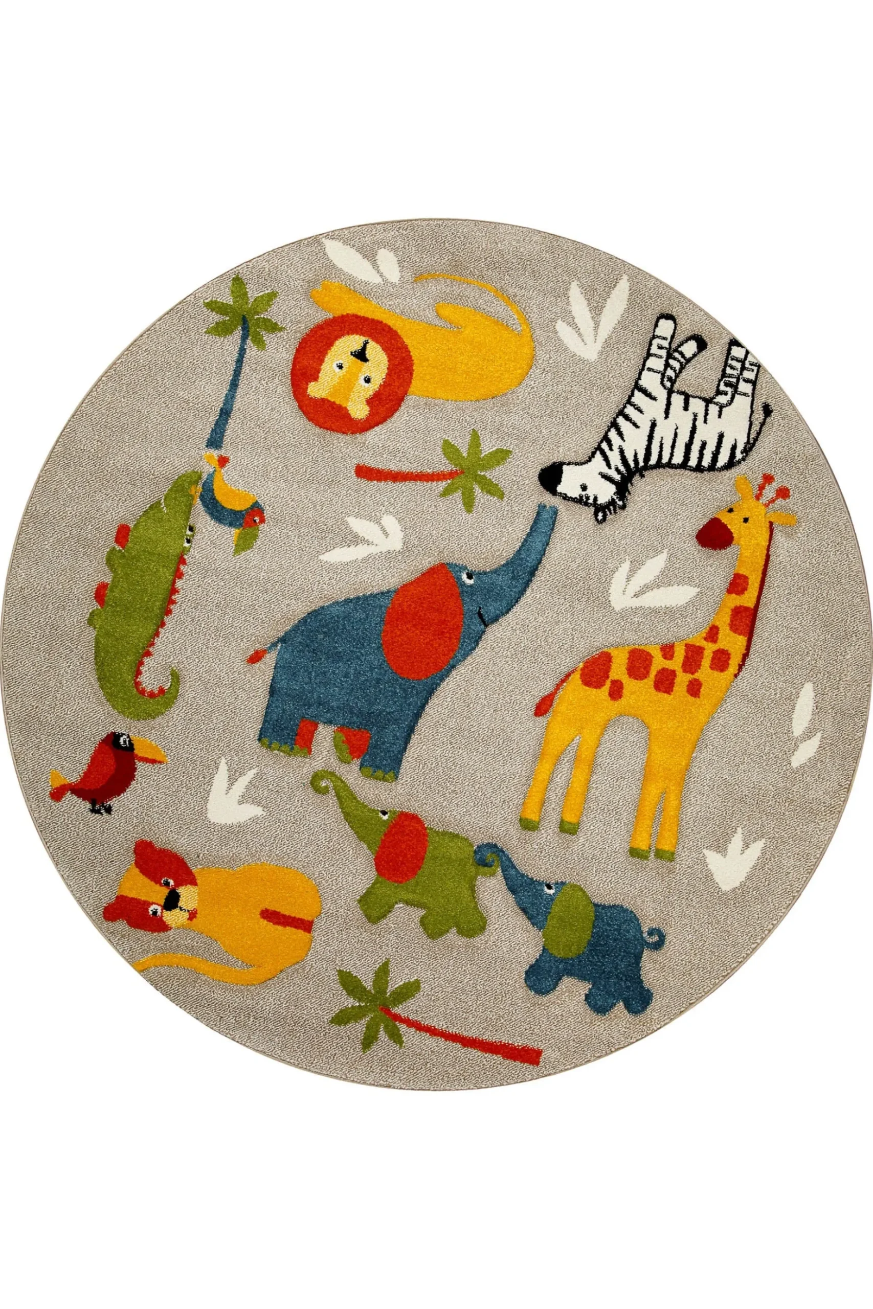 Kinderteppich Rund Sand Beige meliert "Benny & Friends" Smart Kids