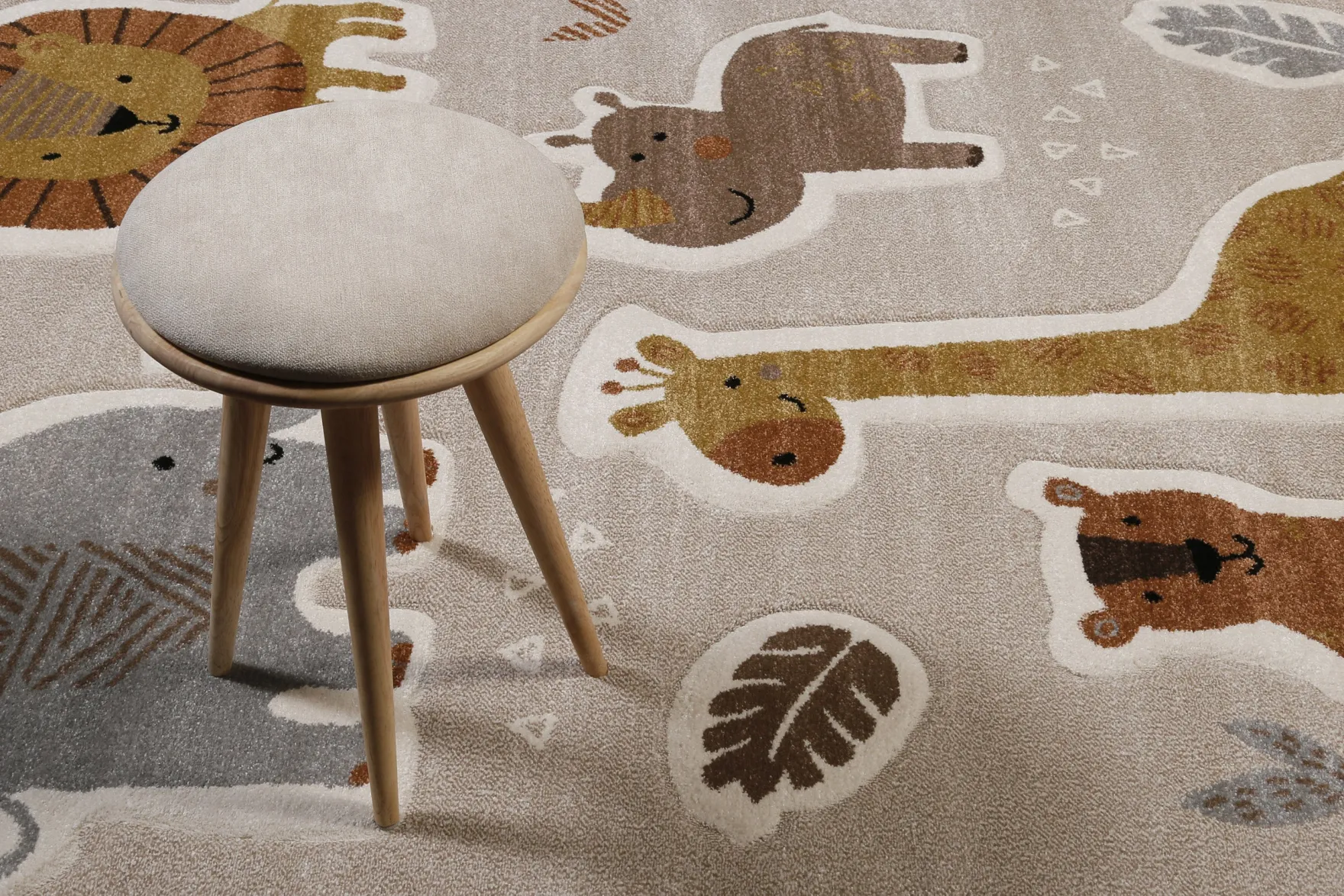 Kinderteppich Sand Beige meliert "Nala & Friends" Smart Kids