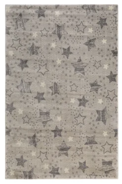 Kinderzimmer Teppich 160x230 Braun Sterne