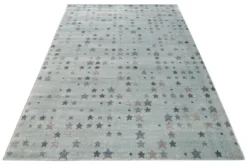 Kinderzimmer Teppich 160x230 Türkis Kleine Sterne