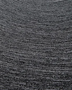 Kreiswirbel in Anthrazit - Handtuft Wolle 160 x 230 cm