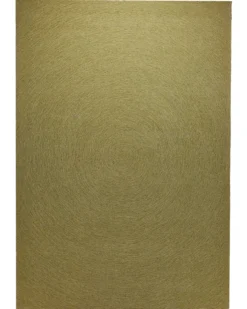 Kreiswirbel in Oliv - Handtuft Wolle 160 x 230 cm
