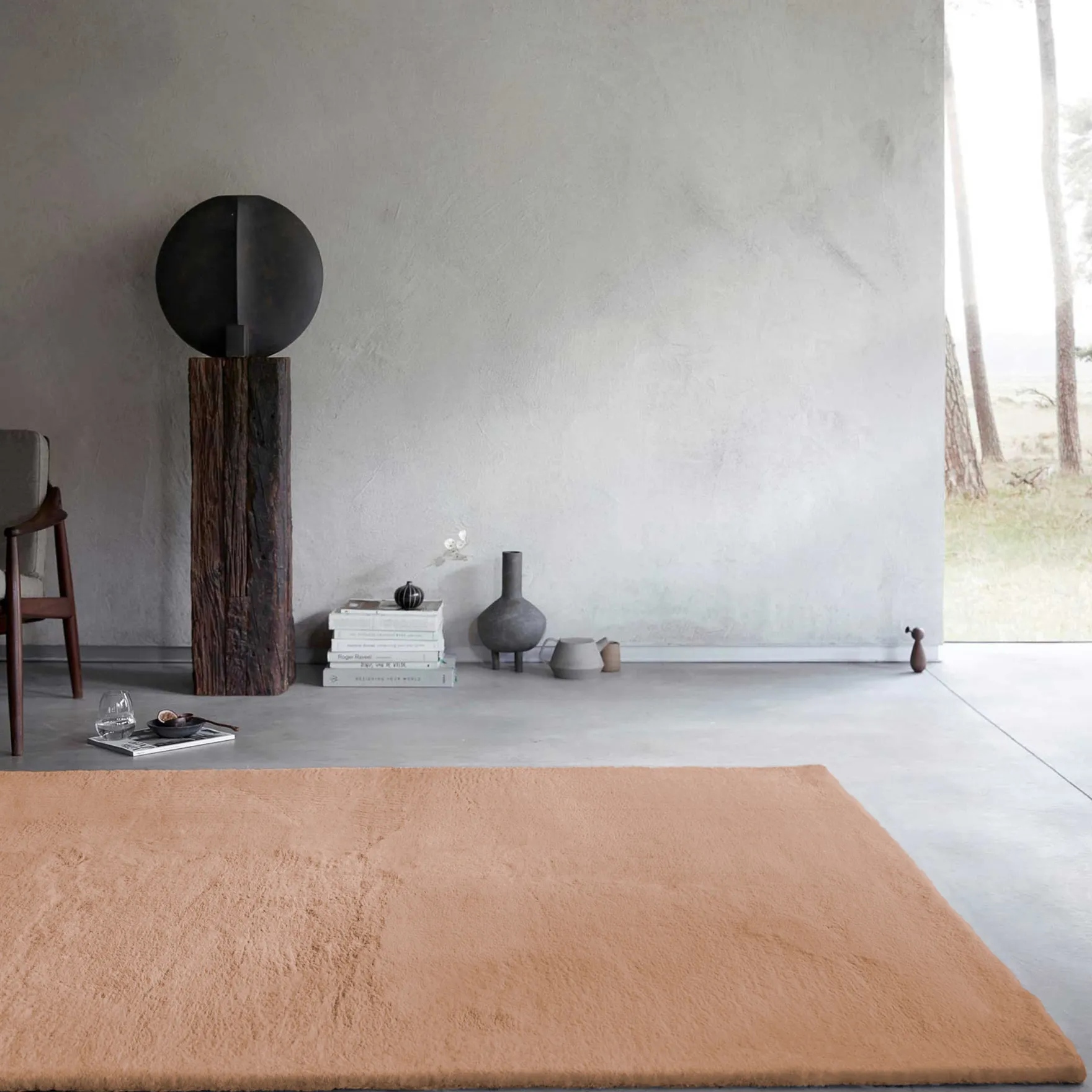 Kunstfell Teppich Apricot flauschig und weich "Anna" WECONhome Basics