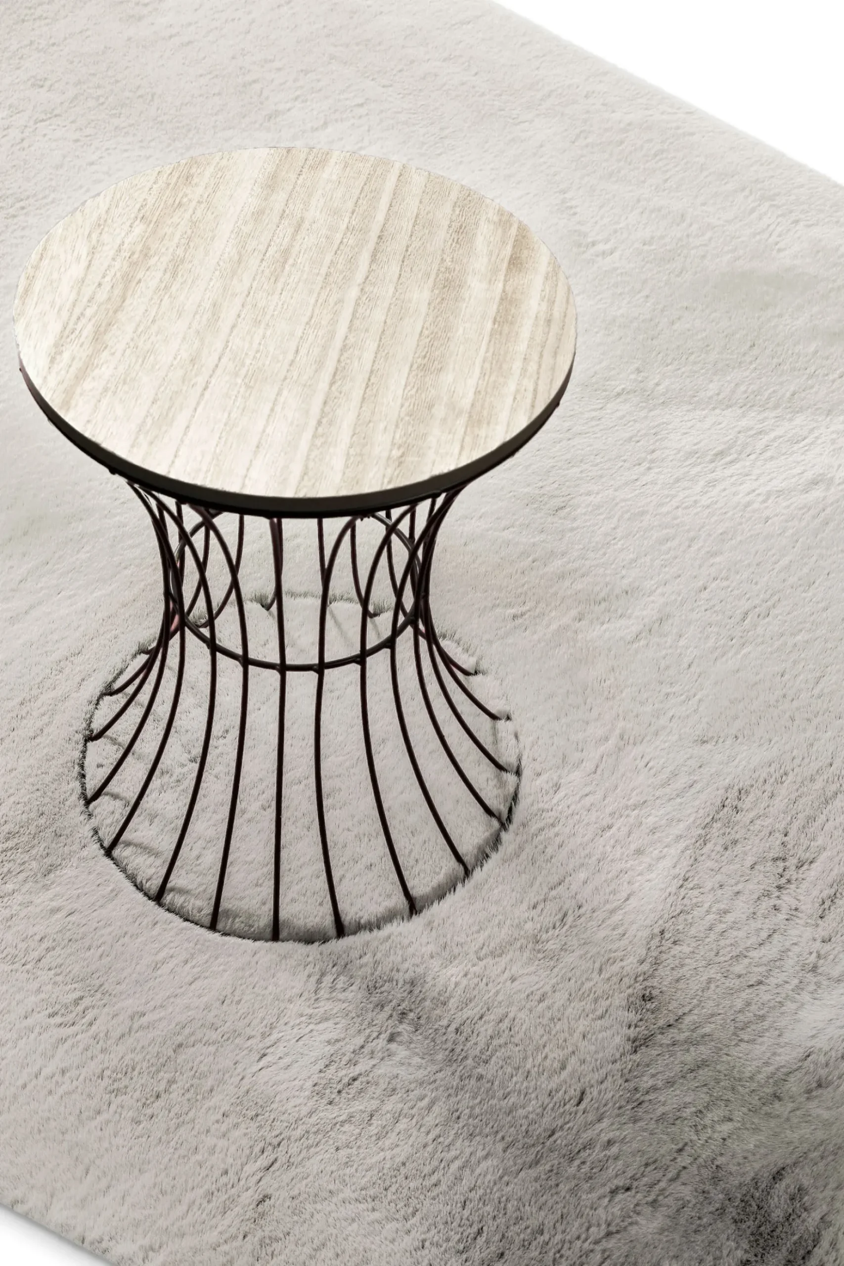 Kunstfell Teppich Beige Grau flauschig und weich "Anna" WECONhome Basics