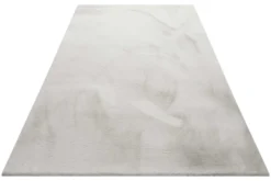 Kunstfell Teppich Beige Grau flauschig und weich