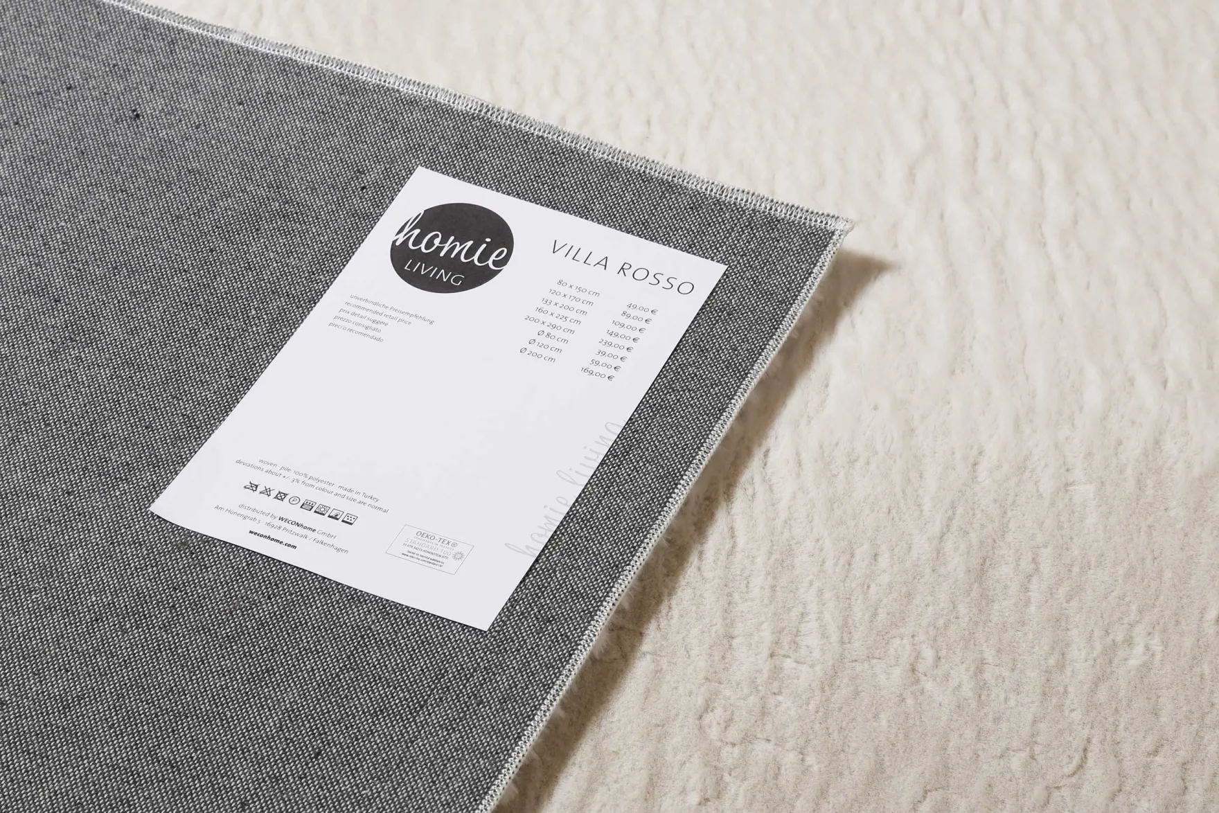 Kunstfell Teppich Creme Beige soft & weich "Villa Rosso" Homie Living