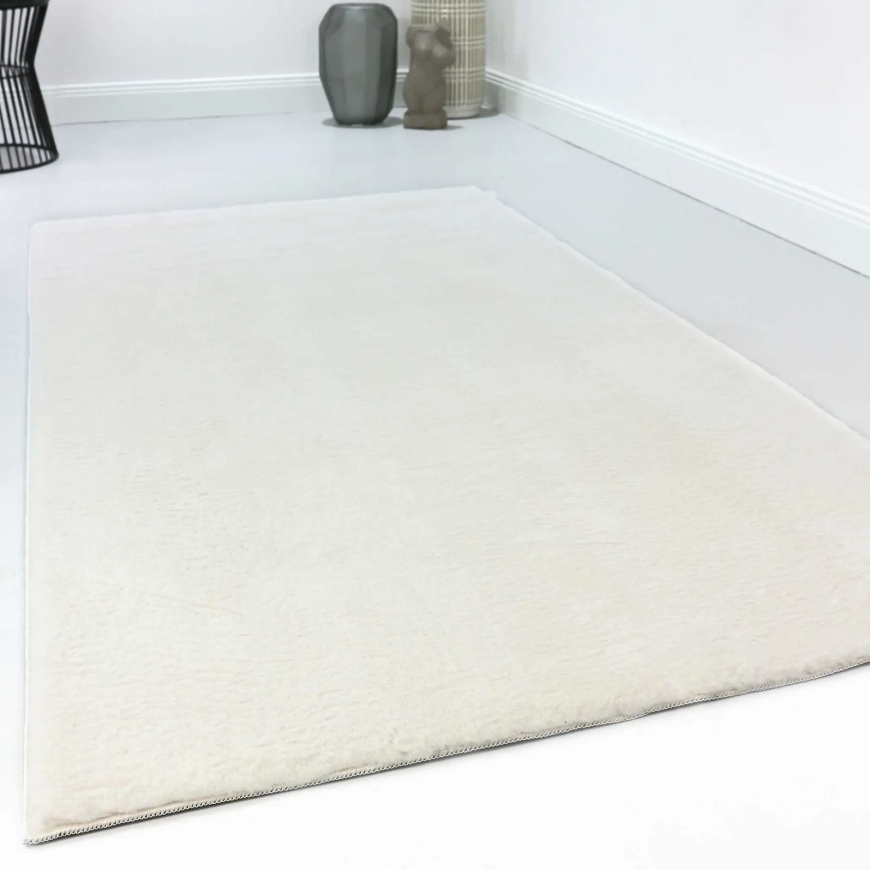 Kunstfell Teppich Creme Beige soft & weich "Villa Rosso" Homie Living